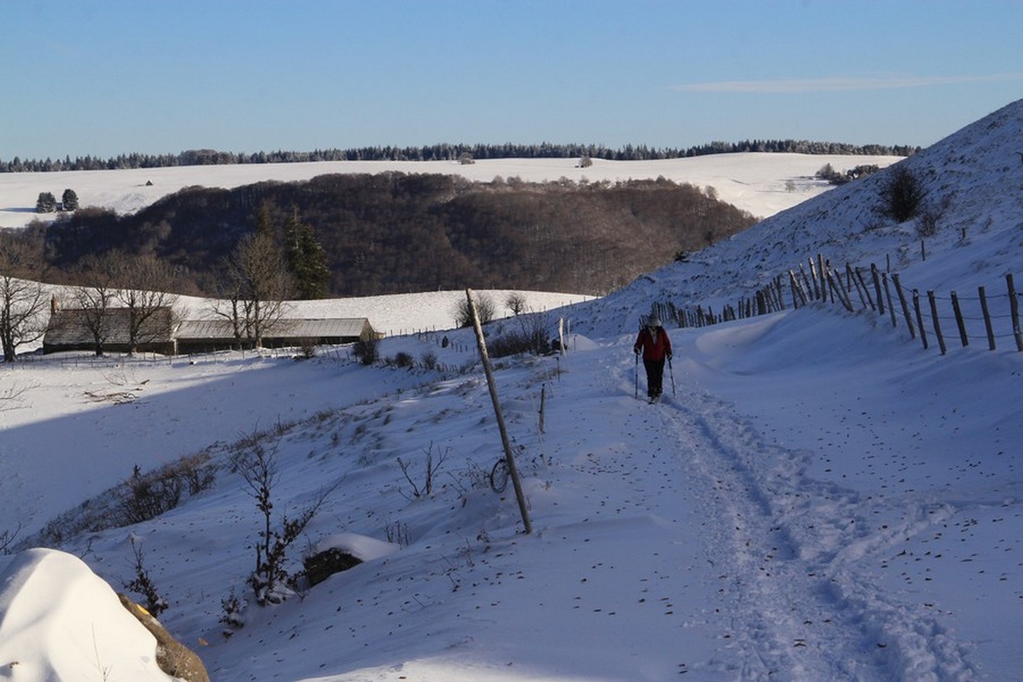 Randonnee en raquette dans le sancy