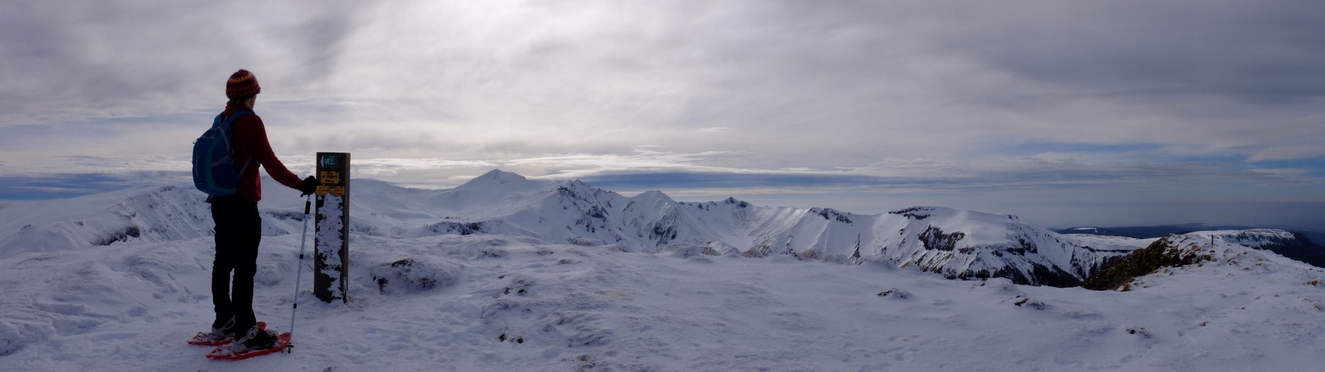ballade en raquette dans le Val de Courre sous la neige