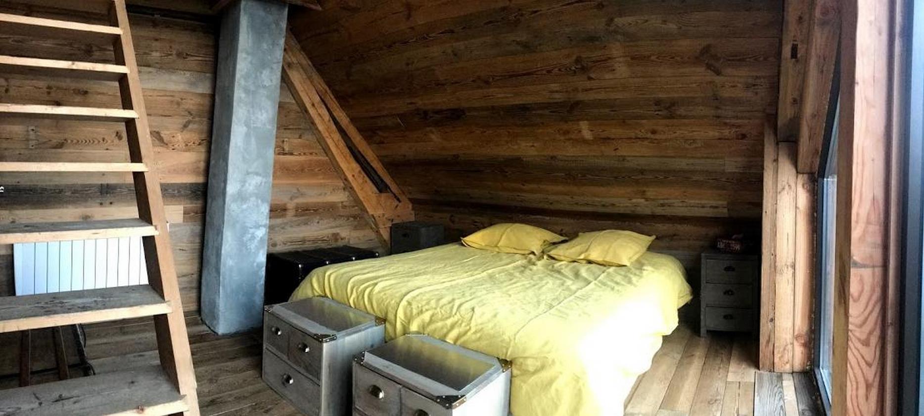Super Besse Chalet - chambre 1/2 personnes en configuration lit King Size a Super Besse