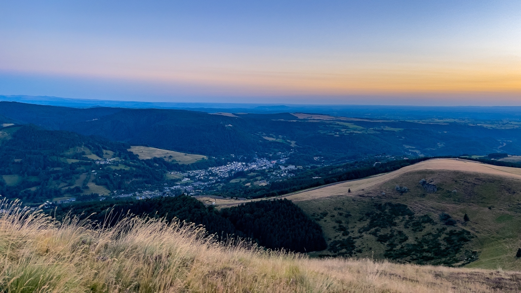 La Bourboule vue du sommet de la Banne d'Ordanche