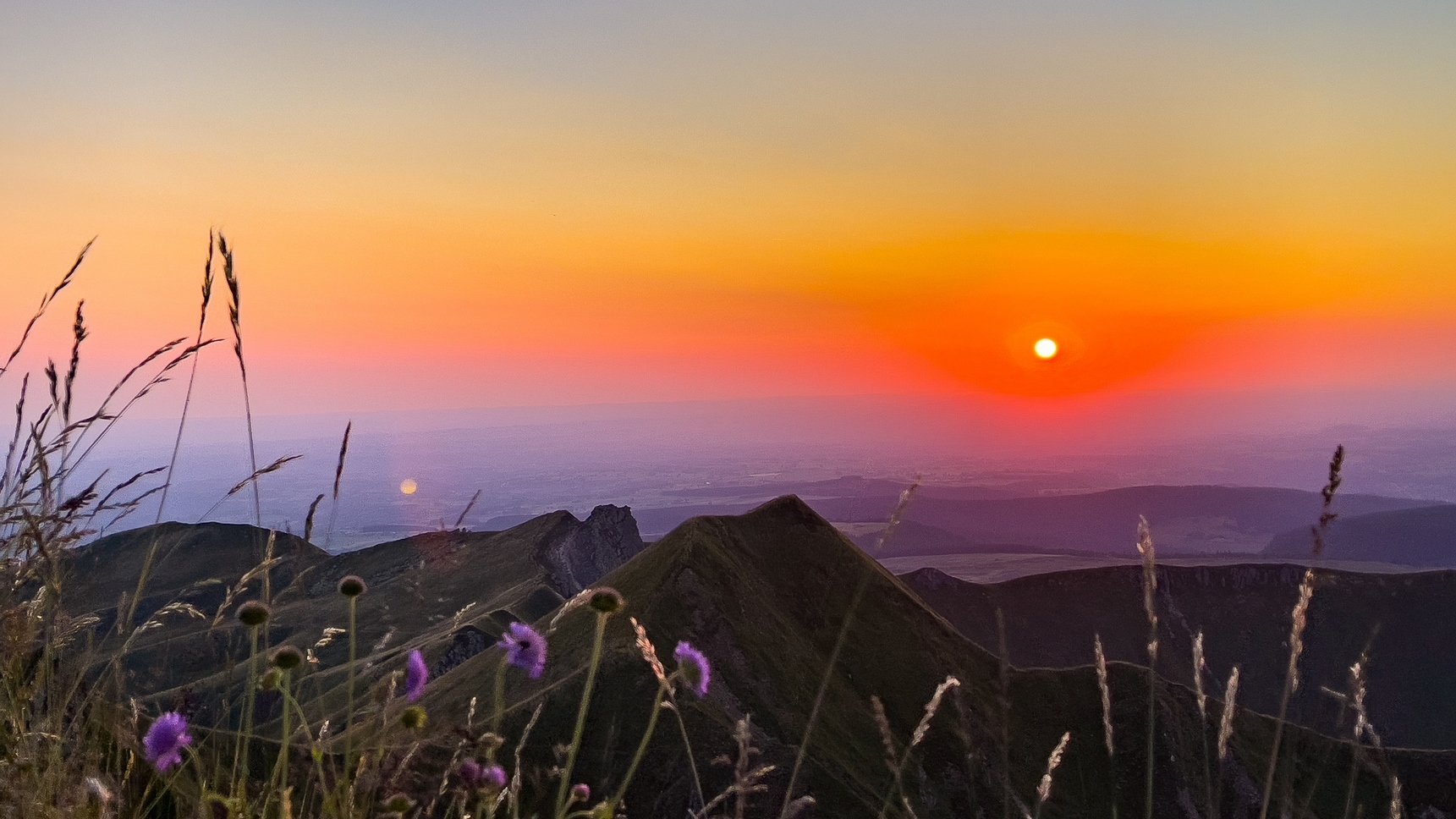Super Besse coucher de soleil au sommet du Puy de Sancy