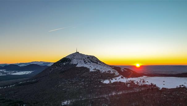 Puy de Dome - le Puy de Dome enneigé
