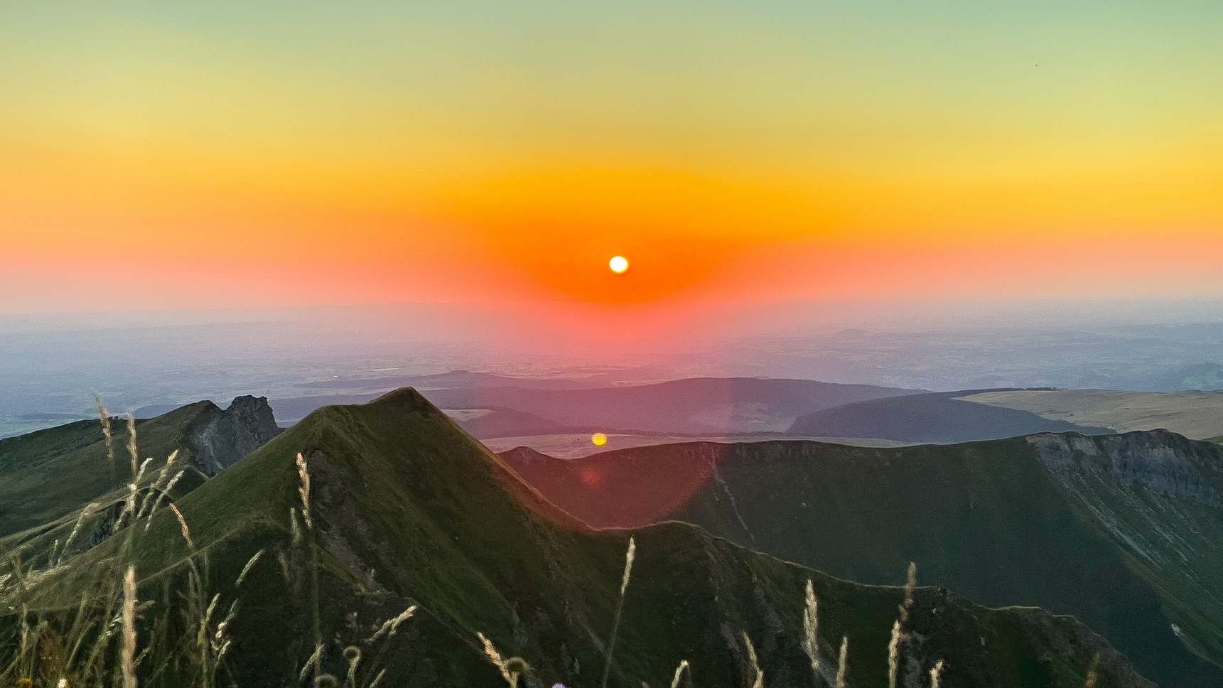 Puy de Sancy, coucher de soleil