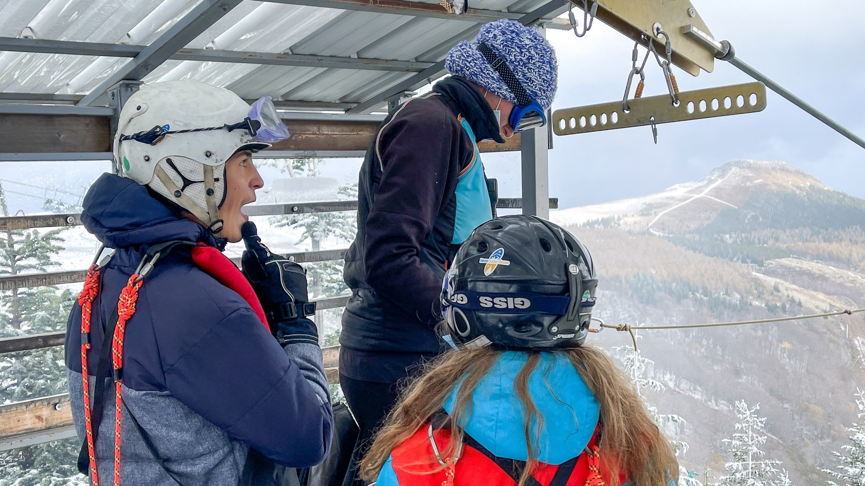 Tyrolienne Super Besse: Préparatif de départ