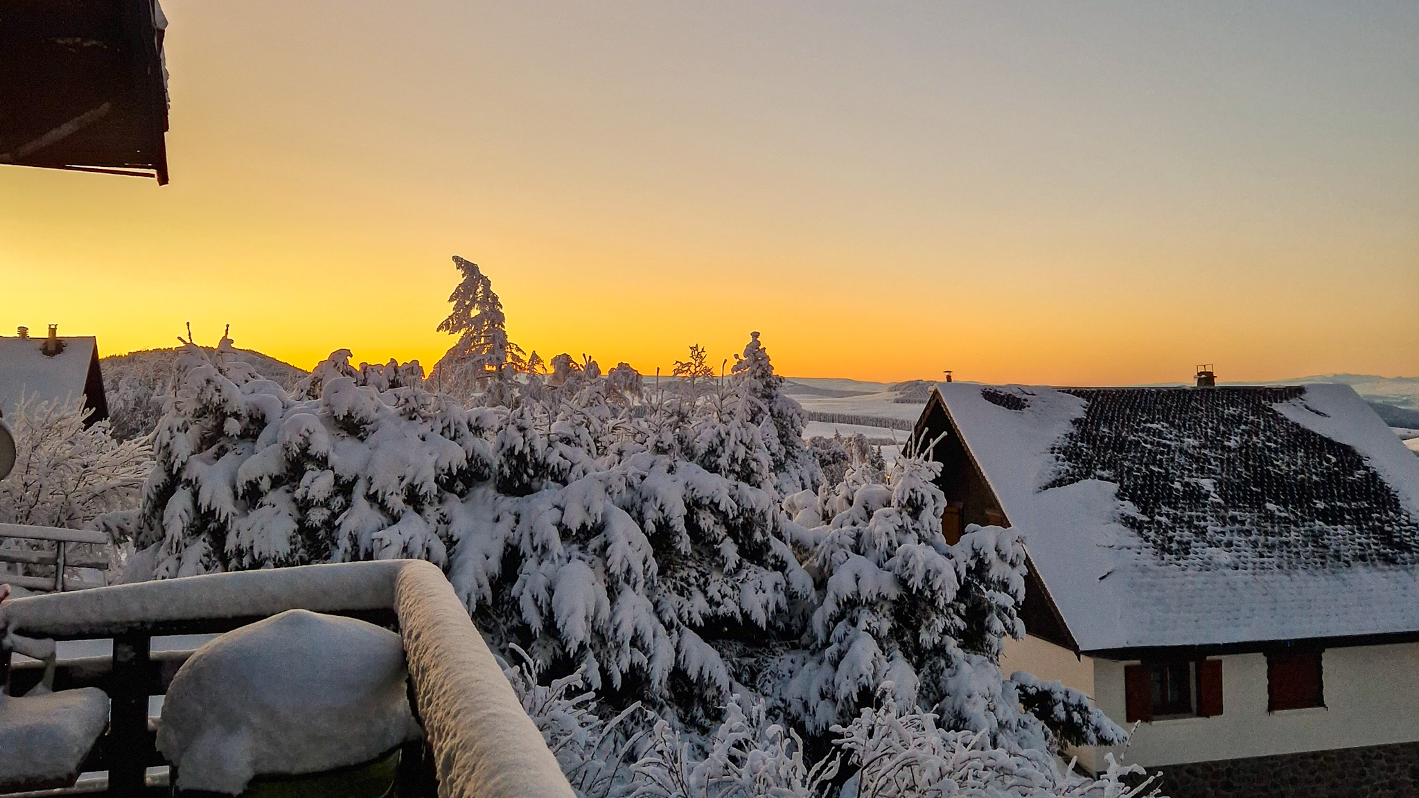 Lever de soleil à Super Besse, Chalet Cascade Super Besse