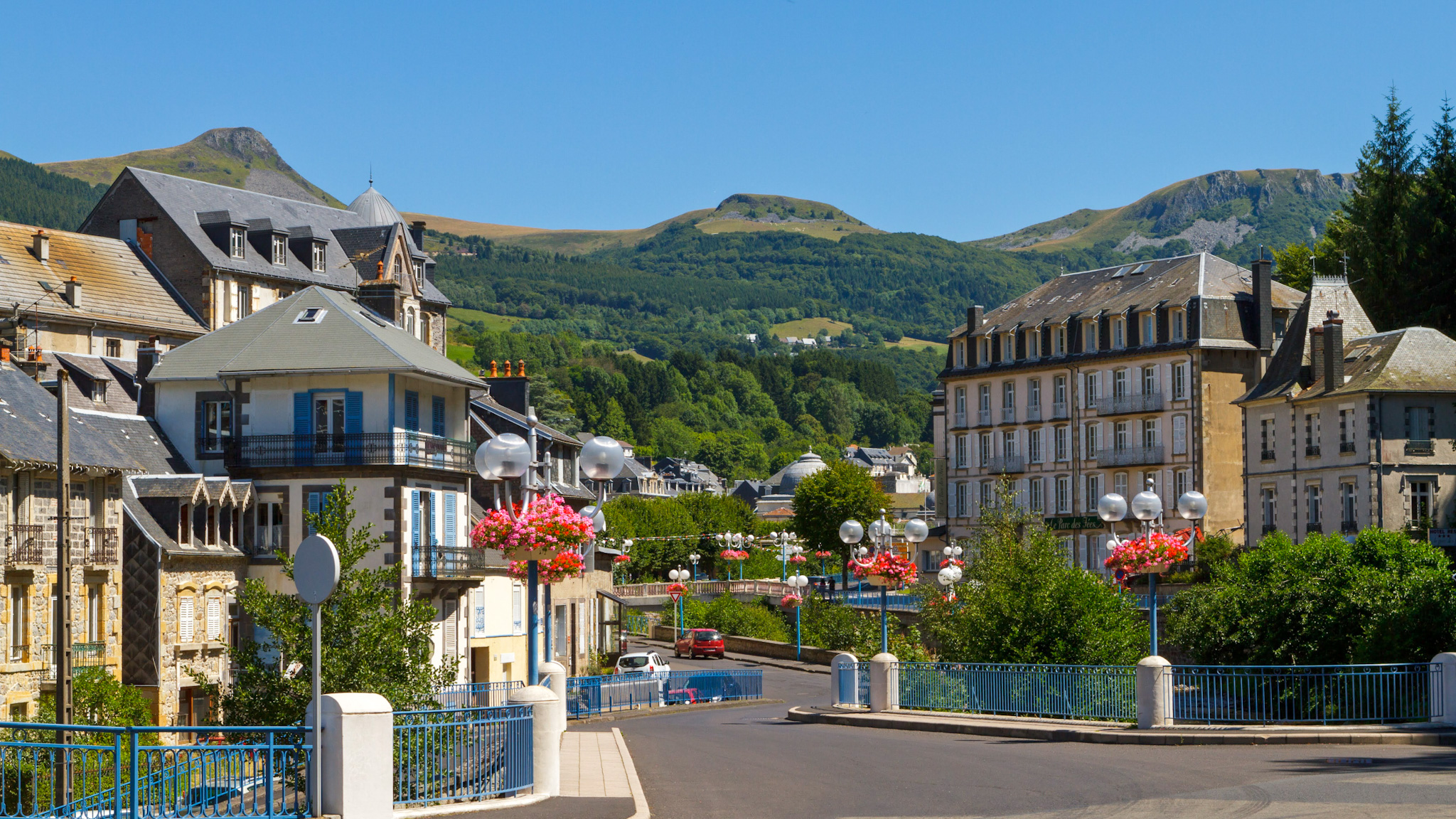 La Bourboule, centre ville de la Bourboule dans le Massif du Sancy