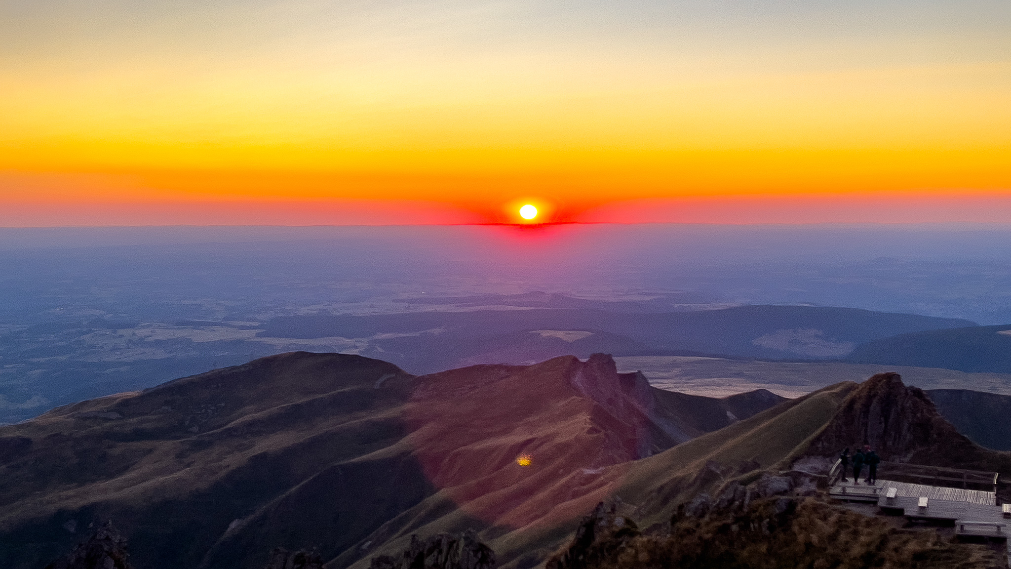 Coucher de soleil sur la Tour Carrée
