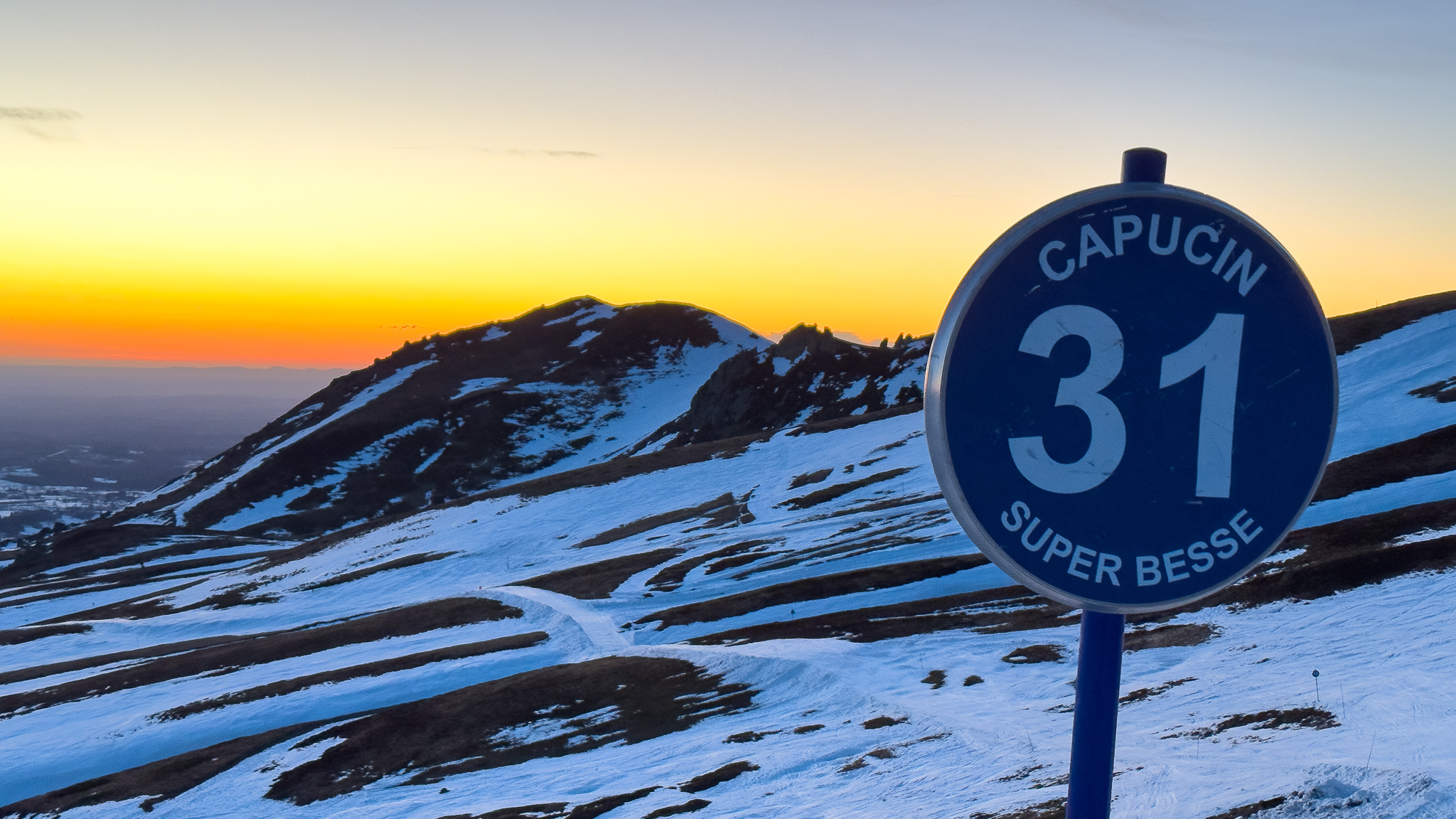 Massif du Sancy, Coucher de Soleil sur le Puy Gros