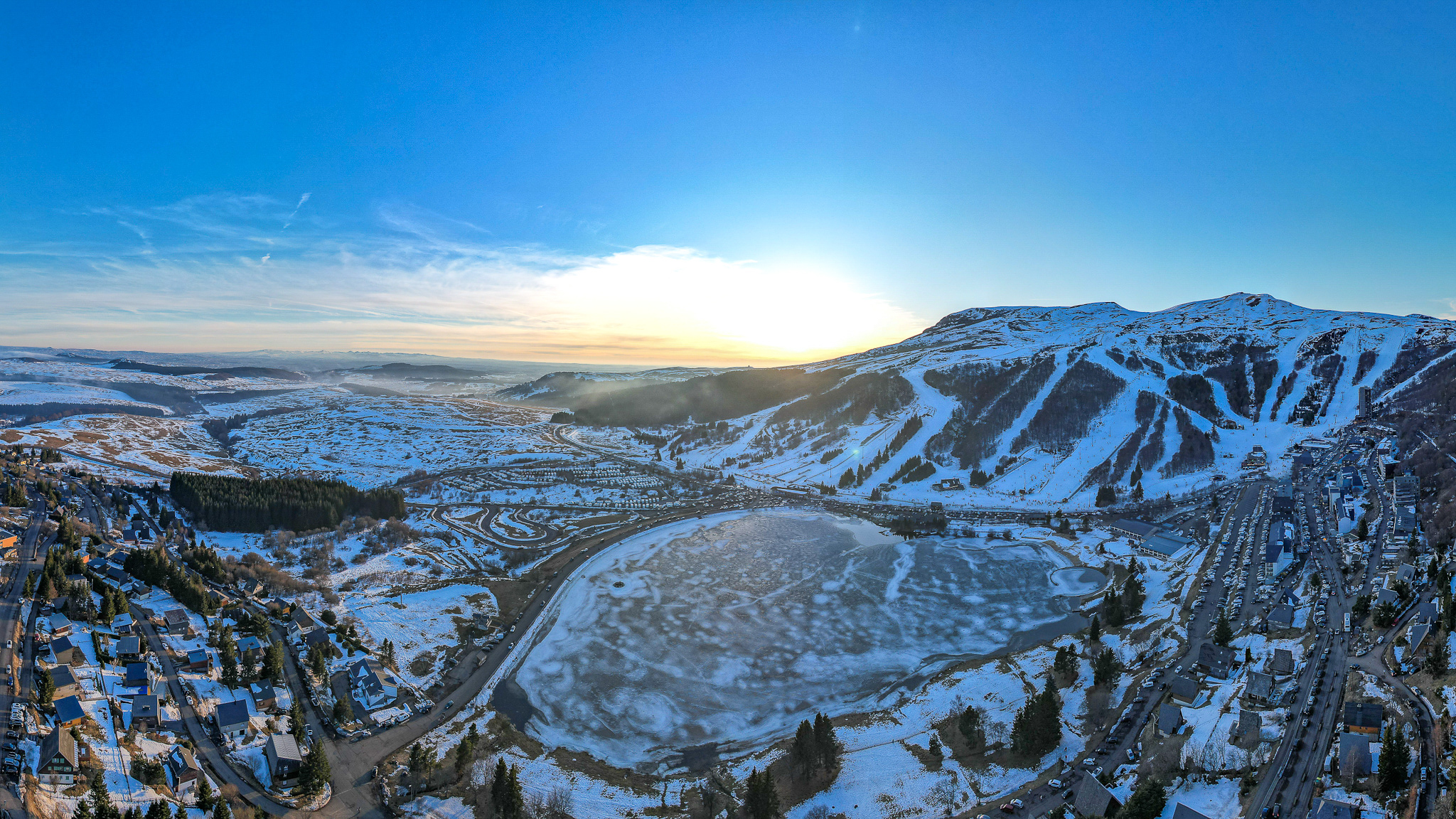 Station de Sports d'Hiver de Super Besse, coucher de soleil