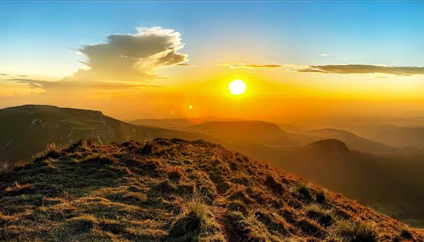 Roc de Cuzeau, magnifique coucher de soleil