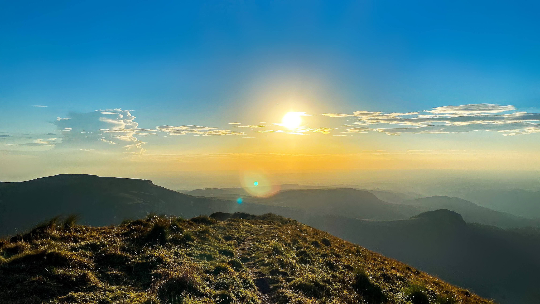 Roc de Cuzeau, soleil couchant