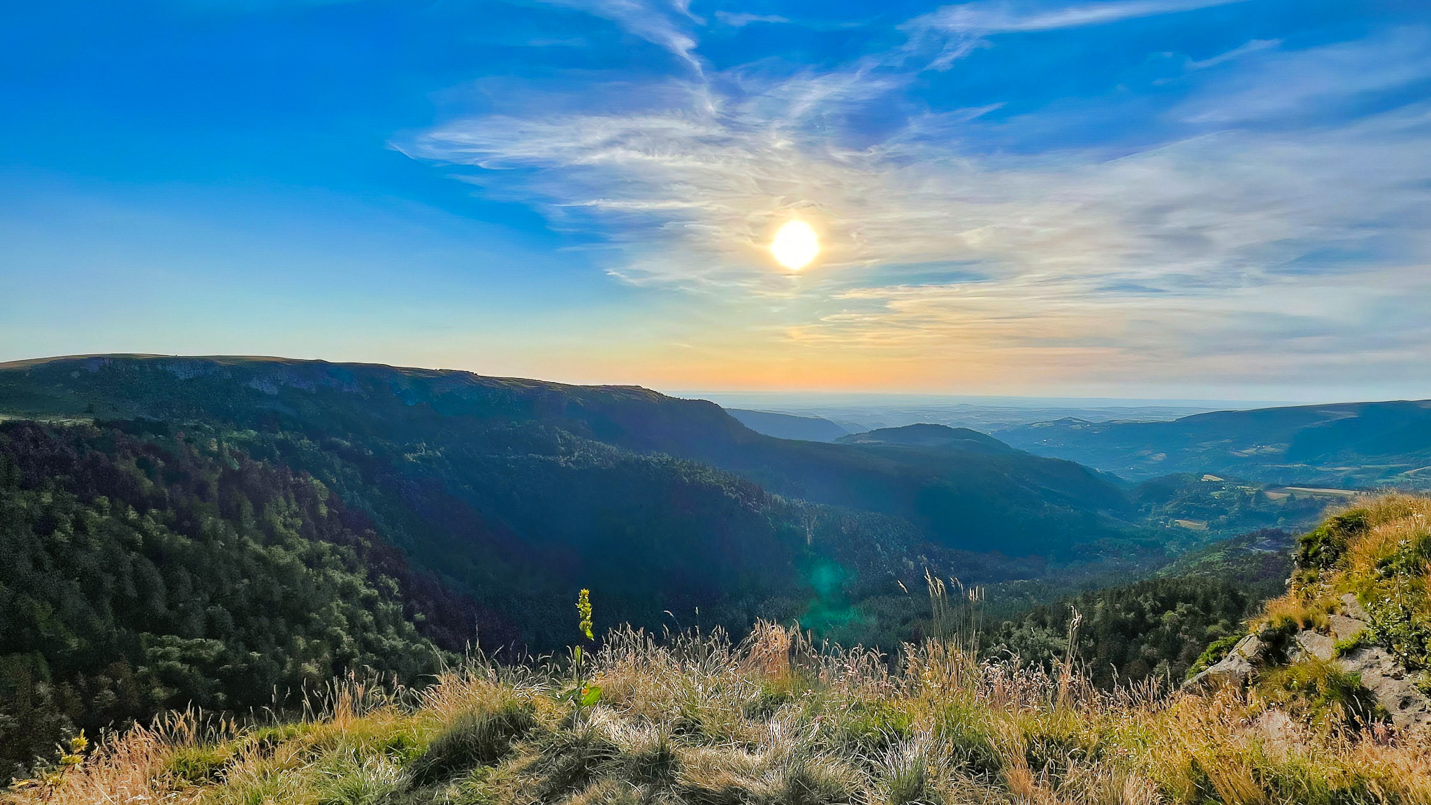 Le Capucin, coucher de Soleil sur la Vallée de la Dordogne