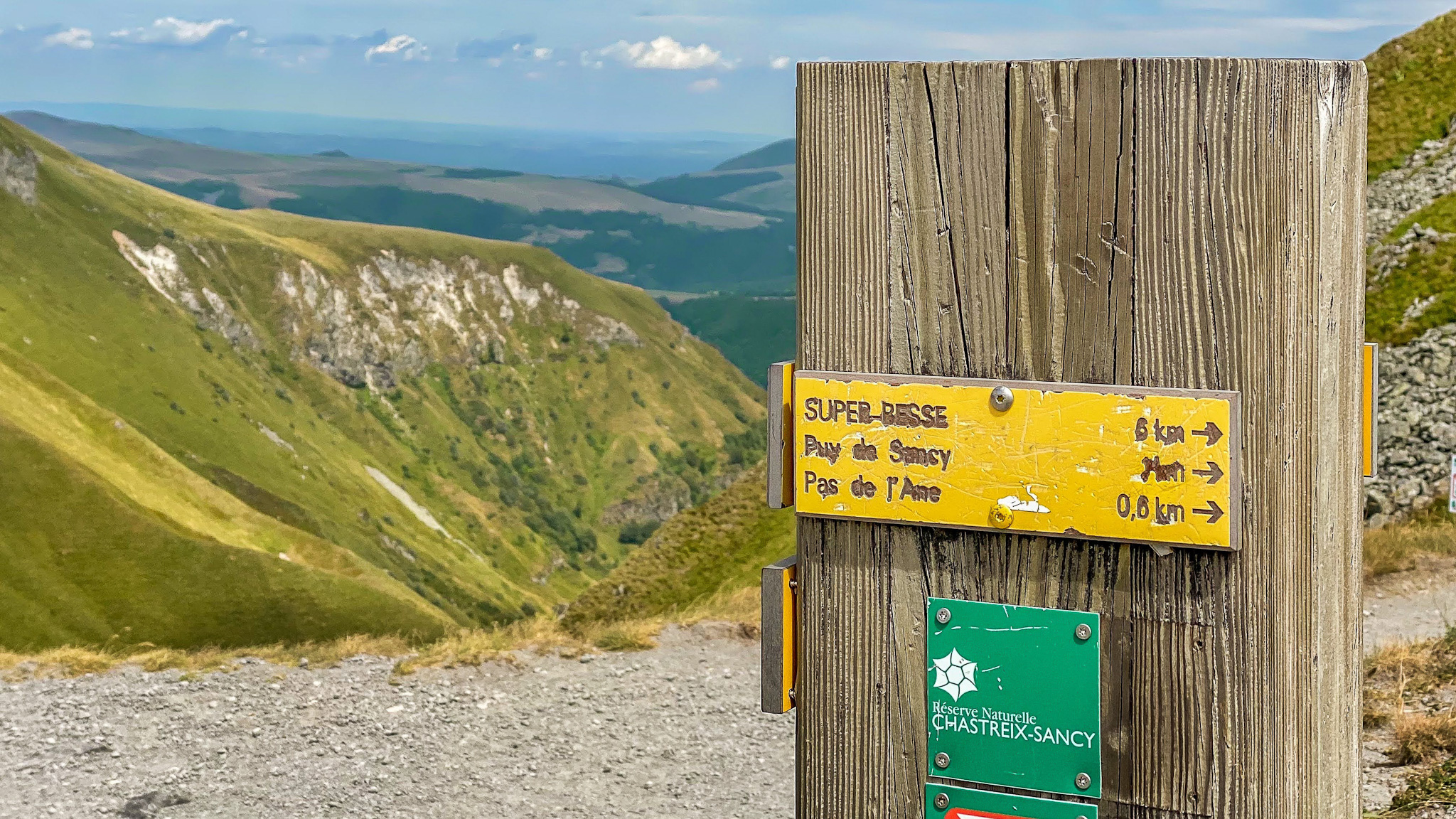 Le Col de Courre passage entre Chastreix Sancy et le Puy de Sancy
