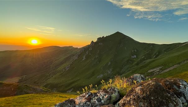 Coucher de soleil sur la Réserve Naturelle de Chastreix- Sancy
