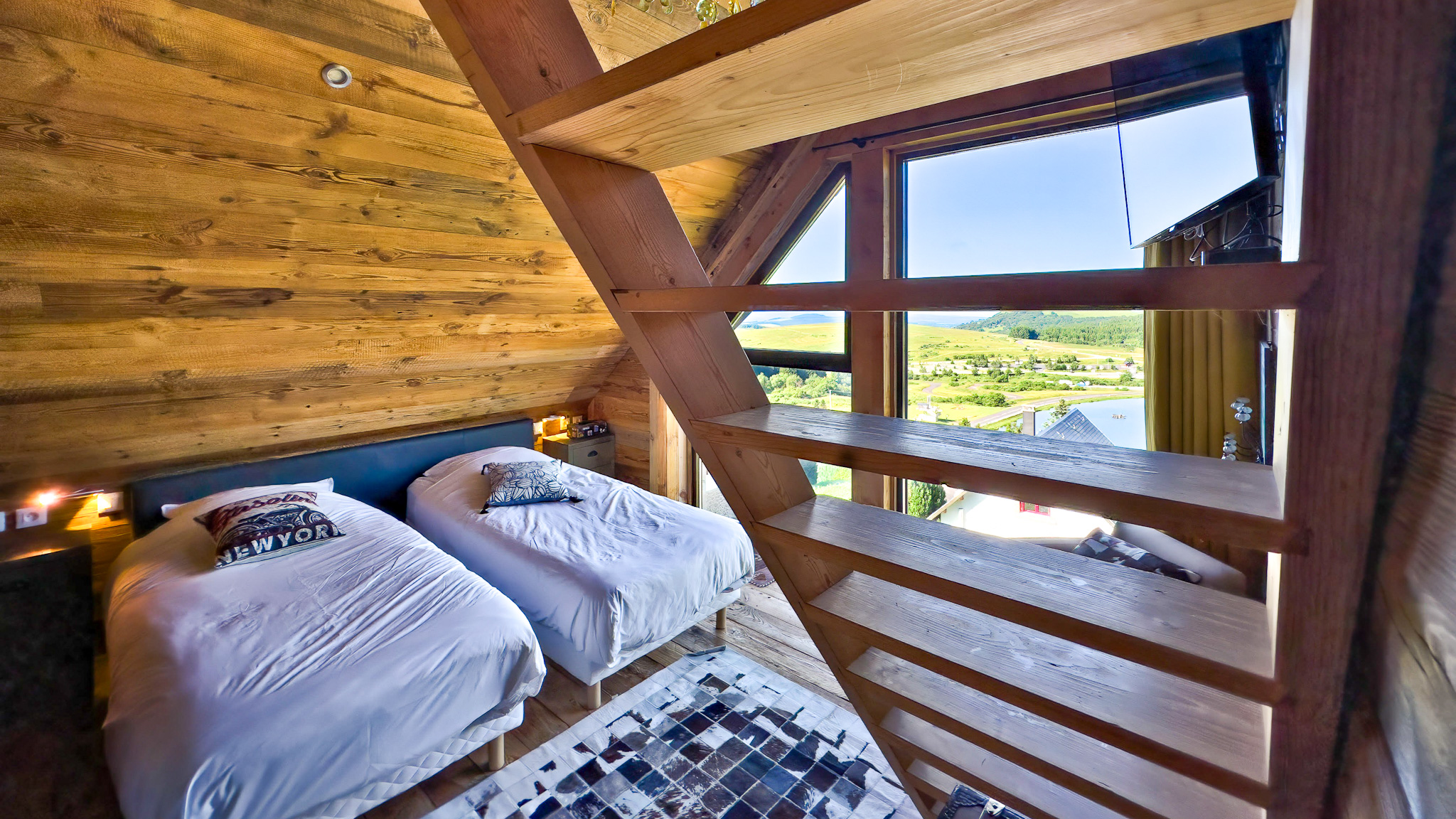 Chalet à Super Besse, chambre quadruple en dupleix du Chalet Cascade Super Besse
