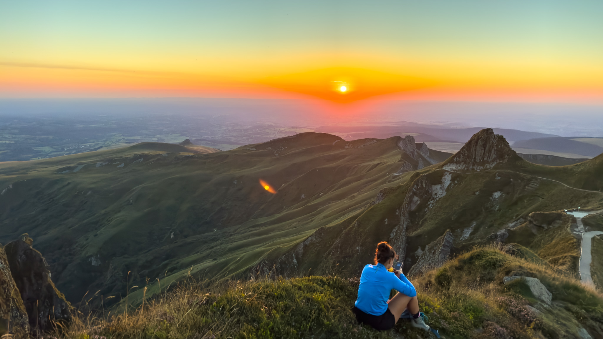 Super Besse, Coucher de soleil au Sommet du Sancy