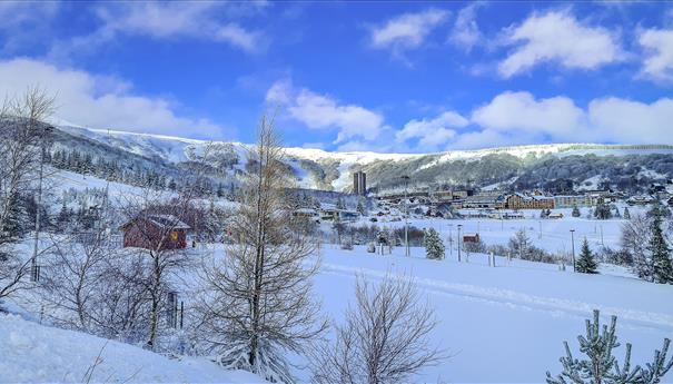 La Station de Ski de Super Besse enneigée