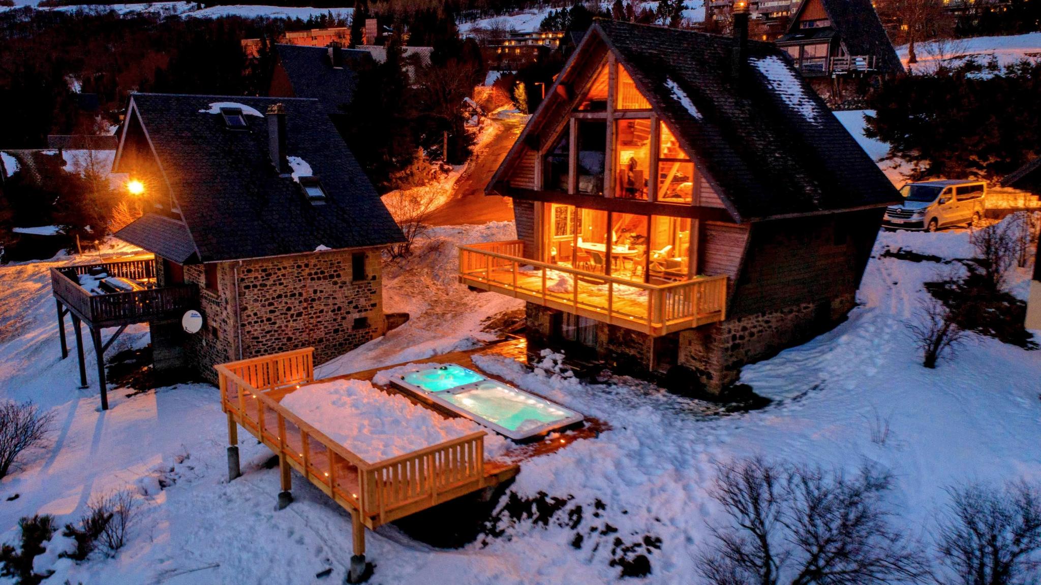 Chalet de luxe à Super-Besse en Auvergne, grand confort, vue montagne