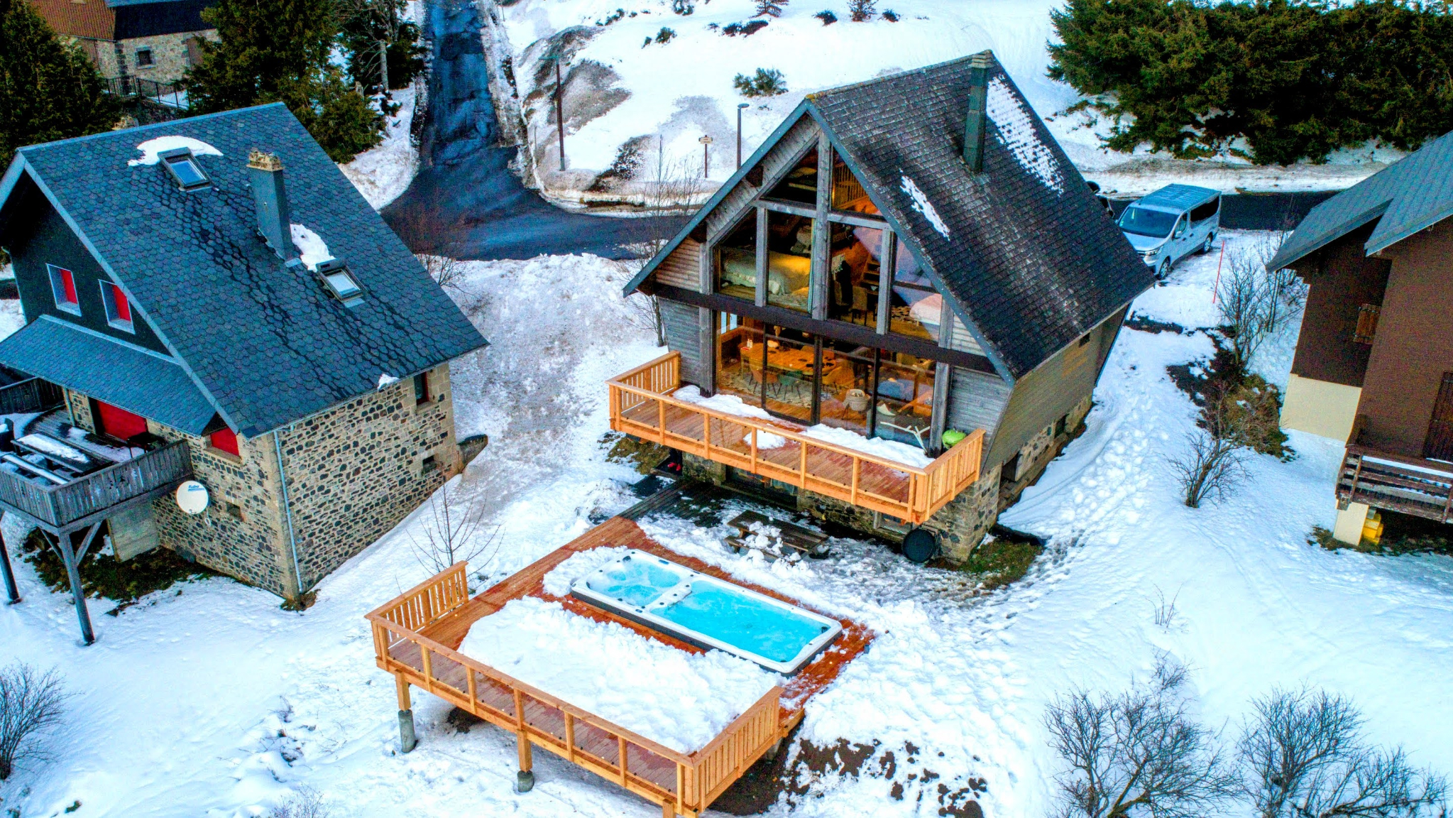 Chalet Cascade — Sancy (France) : spa de nage privatif & séjour bien‑être